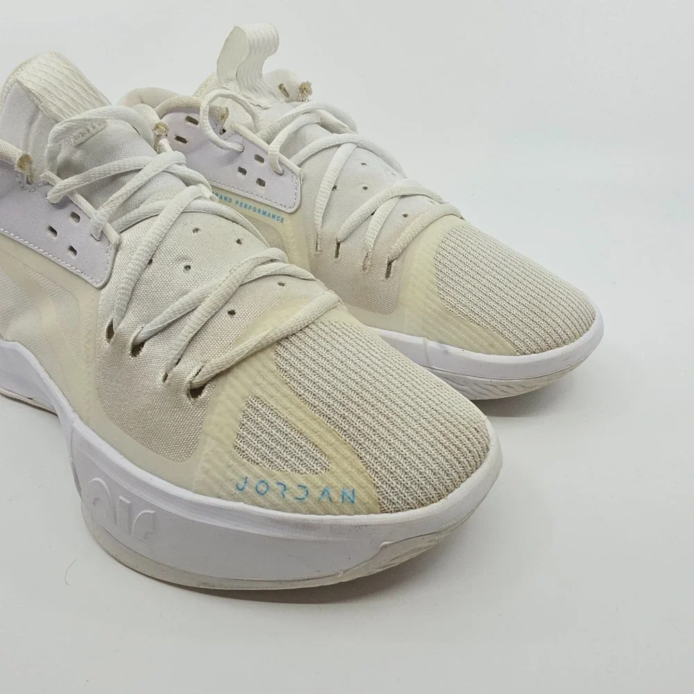Jordan Bastaketball Shoes Mens Size 9 Zoom Separate White Bleached Aqua DH0249